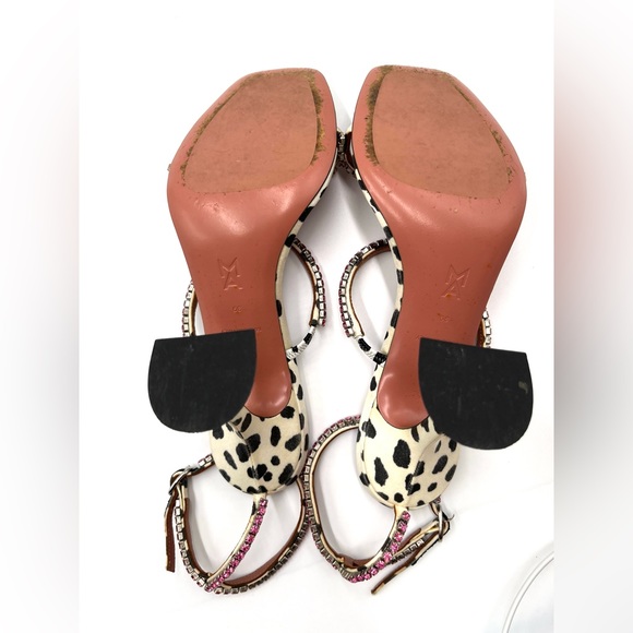 AMINA MUADDI Gilda Crystal-Embellished Satin Sandals - Picture 4 of 5